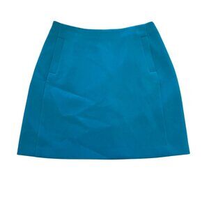 Banana Republic Womens Blue Pencil Skirt Size 6 Rear Zip Polyester/Spandex Blend